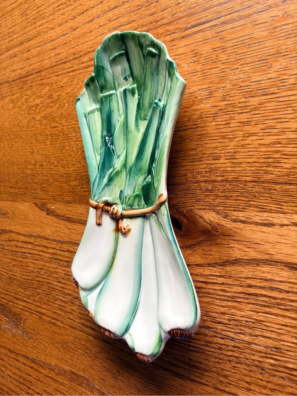 Vintage Leek Onion Made in Italy spoonrest - Picture 2 of 9